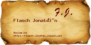 Flasch Jonatán névjegykártya